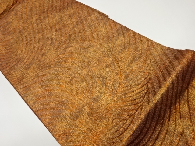 ふくれ織曲線模様織出し袋帯